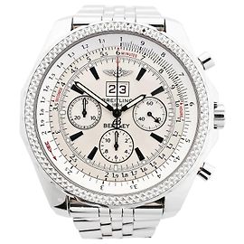 Orologio Breitling Bentley A44362 2130273 in acciaio inossidabile e gomma con quadrante beige