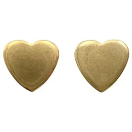 Balenciaga Heart Design Gold Stud Ohrringe