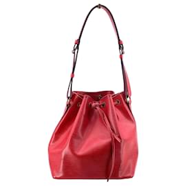 Louis Vuitton Borsa a tracolla a secchiello Petit Noé in pelle Epi rossa vintage