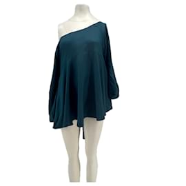 Marni asymmetric green viscose top