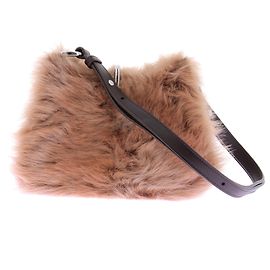 Autre Marque RABANNE Piccola borsa a mano in pelliccia marrone
