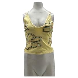 Autre Marque Top amarillo con capucha