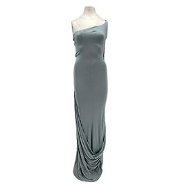 Autre Marque Vestido largo azul de viscosa Ilkyaz Özel