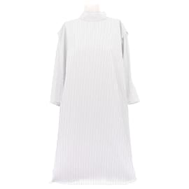 Abito camicia a righe Givenchy Bianco in Cotone