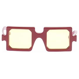 Rote quadratische Sonnenbrille - Autre Marque