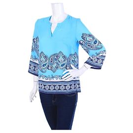 Camicetta Cynthia Rowley stampa paisley blu