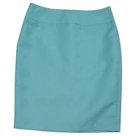 Autre Marque Nipon Boutique Petite Falda Lápiz de Jacquard Azul Cerceta