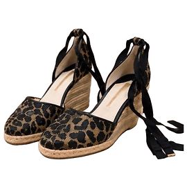 Sophia Webster Sandali zeppa espadrilles stampa leopardata