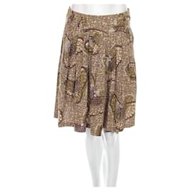 Falda Midi Weekend Max Mara marrón con estampado de mariposa