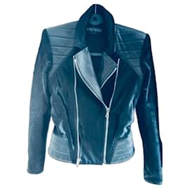 Balmain Leather and Pony Hair Sculptural Jacket