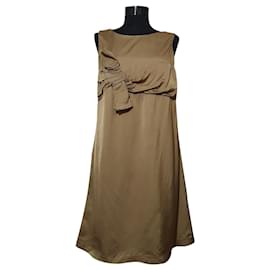 PAROSH Braunes Midi-Kleid aus Wollmischung - Parosh
