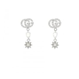 Orecchini a lobo in oro bianco 18K Gucci