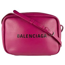 Borsa a tracolla in pelle rosa Balenciaga