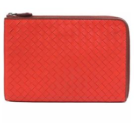 Clutch Bottega Veneta Rossa Intrecciato