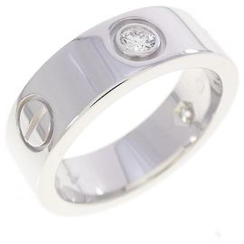 Anello Cartier Love con mezzo diamante in oro bianco
