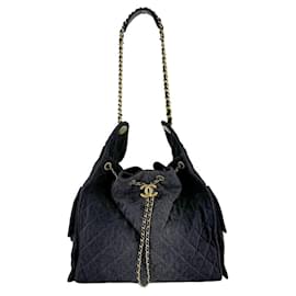 CHANEL25 Medium Denim Schultertasche Chanel