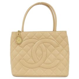 Borsa Chanel 1804 Beige in pelle di vitello granulata