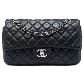 Chanel Black Medium Classic Lambskin Double Flap