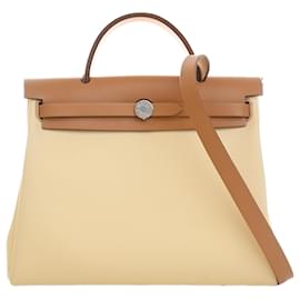 Hermès Yellow Toile Herbag Zip 31