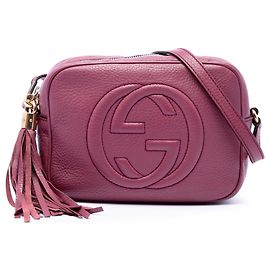Gucci Borsa a tracolla Soho Disco in pelle viola