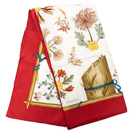 Sciarpa in seta Hermès White Herbier de Gavarnie 90