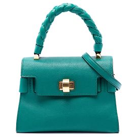 Borsa Miu Miu Blue Mini Goatskin Madras Click Top Handle