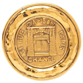 Chanel Spilla Medaglione 31 Rue Cambon Placcata Oro