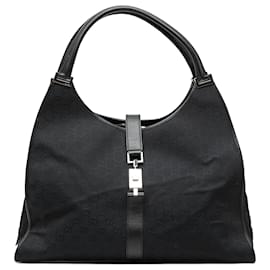 Borsa da viaggio Gucci Black GG Canvas Jackie Bardot