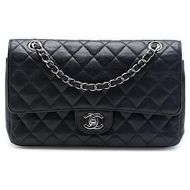 Chanel Black Medium Classic Caviar Double Flap