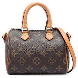 Louis Vuitton Marrone Monogram Nano Speedy Bandouliere