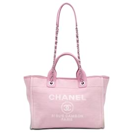 Chanel Pink Small Canvas Deauville Tote