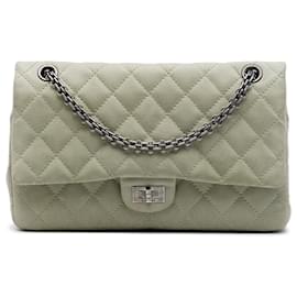 Chanel Green Quilted Caviar Reissue 2.55 Double Flap 226