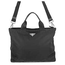 Borsa Tote Prada in nylon con triangolo