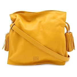 Borsa a tracolla Loewe Flamenco in pelle gialla