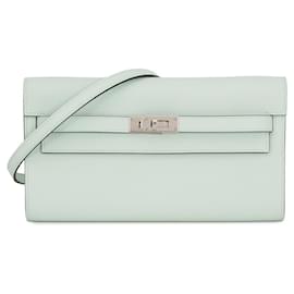 Carteira Hermes Kelly Long To Go em couro Epsom Vert Peppermint - Hermès