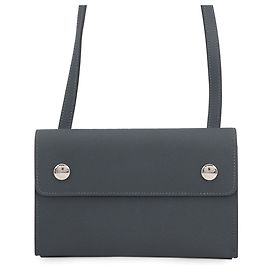 Hermès Portafoglio a tracolla Hermes in pelle Epsom Gris Misty