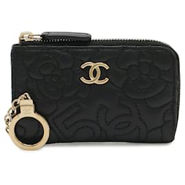 Monedero de piel de cordero negro Chanel