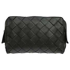 Clutch con zip in pelle Bottega Veneta con dettaglio in pelle di serpente Intrecciato