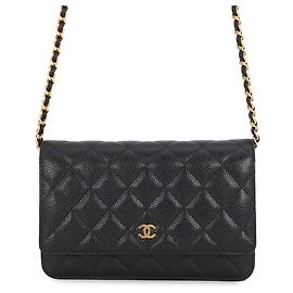Chanel Classic Chain Wallet in Schwarz