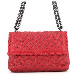 Borsa a tracolla con catena rossa Bottega Veneta