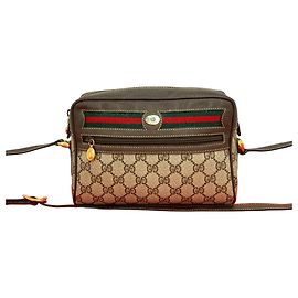 Borsa a tracolla in pelle e PVC Gucci
