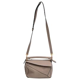 Borsa Loewe Small Puzzle Edge in pelle di vitello beige