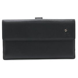 Portafoglio lungo in pelle Camellia Chanel
