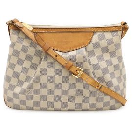 Louis Vuitton Siracusa Damier Azur Schultertasche