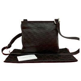 Borsa a tracolla in pelle Gucci Guccissima