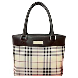 Borsa a mano in pelle e nylon Burberry