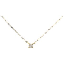 Autre Marque Collana con diamante solitario Au750
