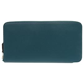 Hermès Azap Long Wallet aus grünem Epsom-Leder