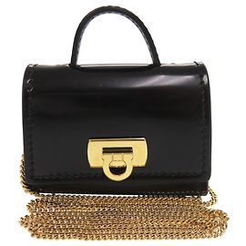 Mini bolsa de ombro Salvatore Ferragamo Gancini com corrente
