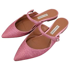 Mule a punta con glitter rosa Tabitha Simmons